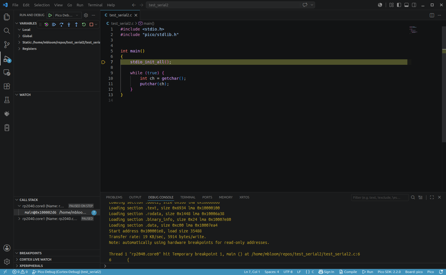 Pi Pico Debugging